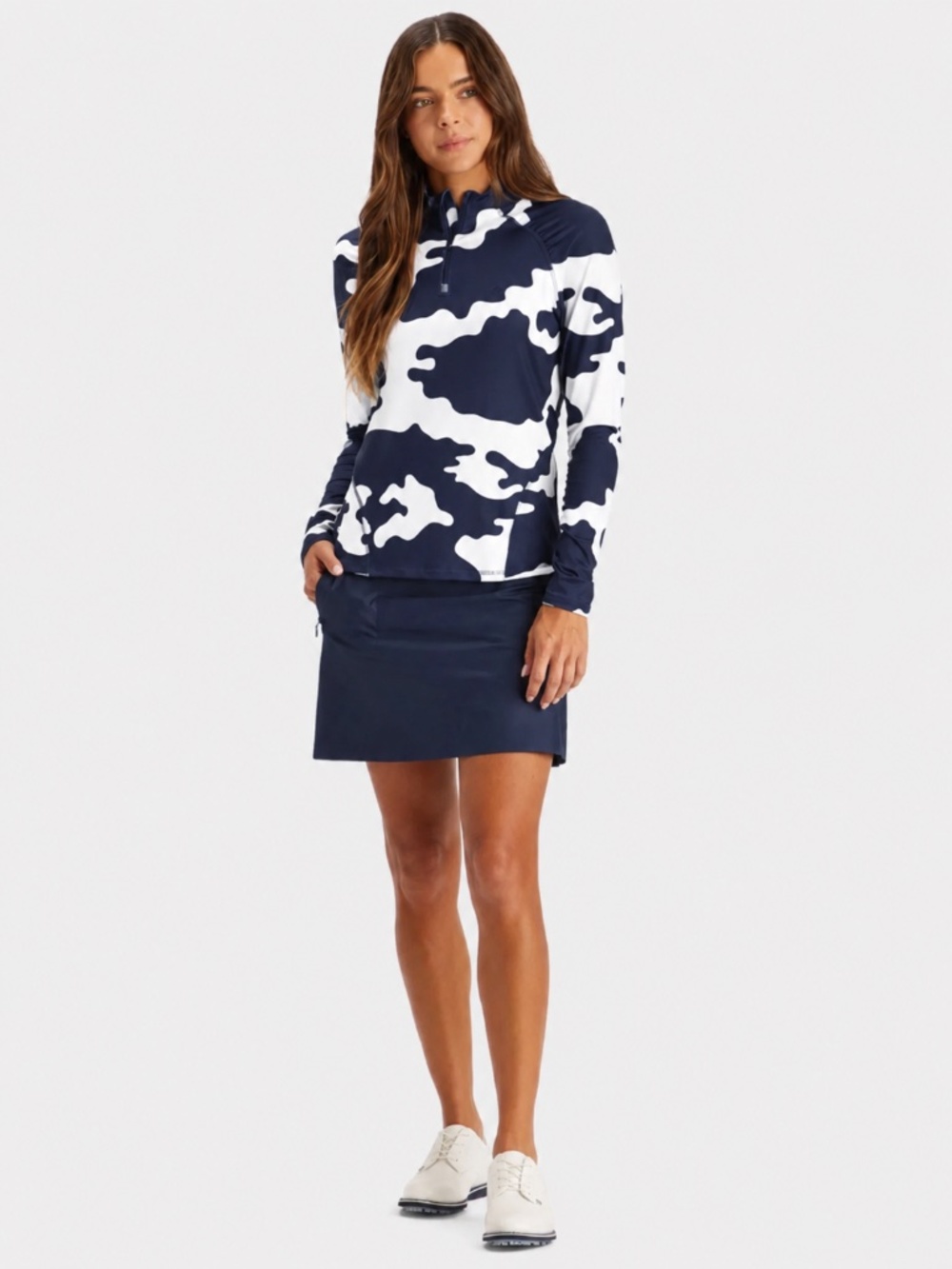 G/Fore Camo Quarter Zip Top